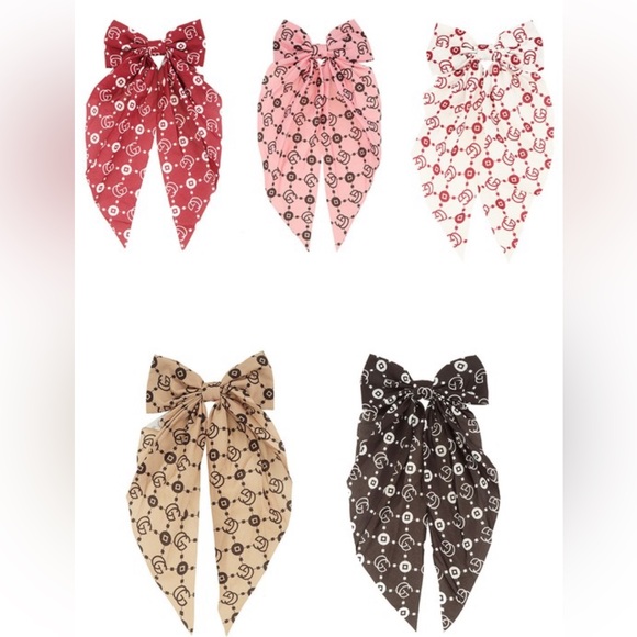 •Gorgeous Glam• Large Stylish Clip On Logo Hair Bow 2 for $20 - Picture 1 of 12